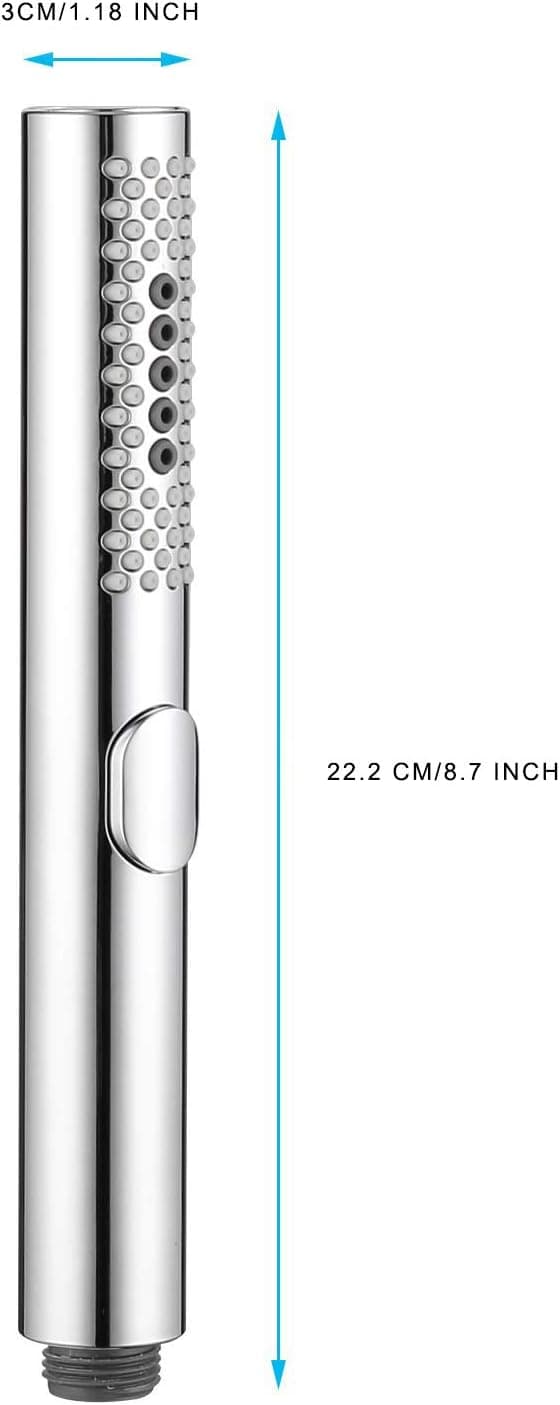 Round Bathroom Shower Head with 3 Water Function Modes, Easy-Clean Silicone Nozzles, Chrome Finish