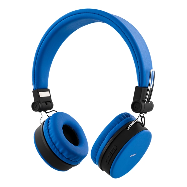 BT200 Vikbart on-ear BT-headset, 3,5 mm, blå Vit