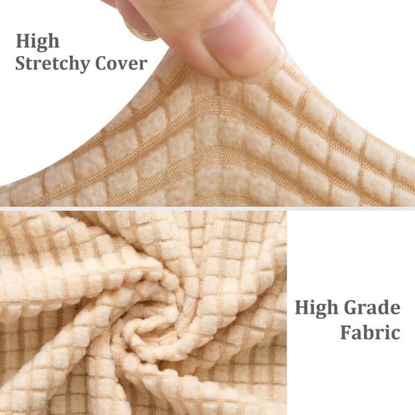 Set med 6, skandinaviska stretchiga stolsöverdrag för matstolar, Jacquard Elas
