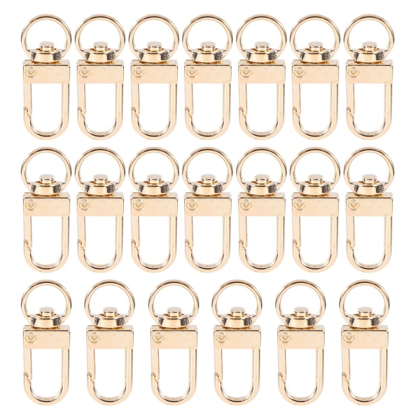 20 st gör-det-själv smycken Hängen Dekorativa Nyckelring Hängen Retro Nyckeltillbehör Gyllene 1.1X3.2CM Golden 1.1X3.2CM