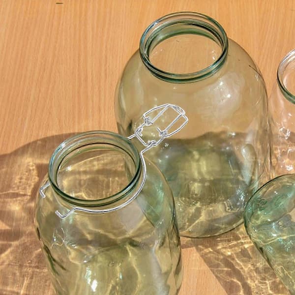 12 stk. forseglingsklemmer i rustfrit stål til syltetøjsglas, glasbeholdere, spænder, klemmer til krukker, tilbehør til konserveringsglas til lufttæt madopbevaring [DB]