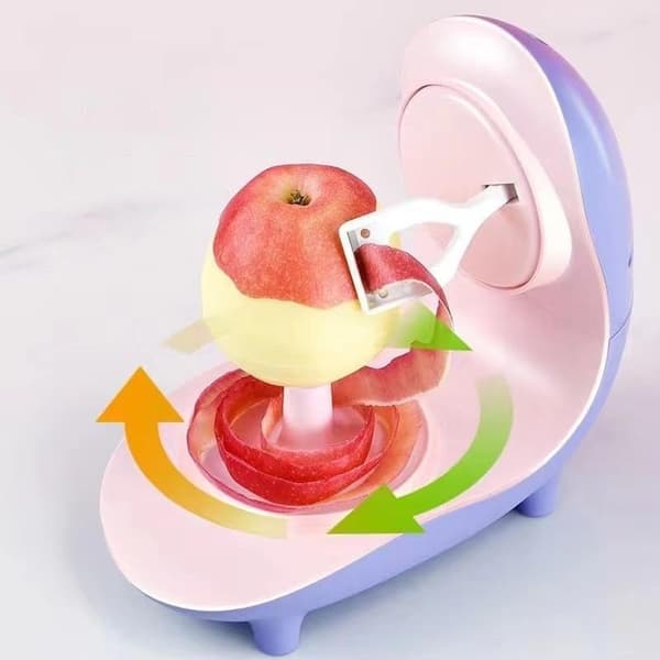 Electric Apple Peeler, Adjustable Thickness Multifunctional Fruit and Vegetable Peeler, Portable Fast Kitchen Peeling Machine for Fruits, Apples, Potatoes