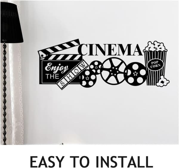 Creative Chic 3D Cinema Wall Sticker Waterproof PVC Decorative Wall Decal Easy to Apply Leaves