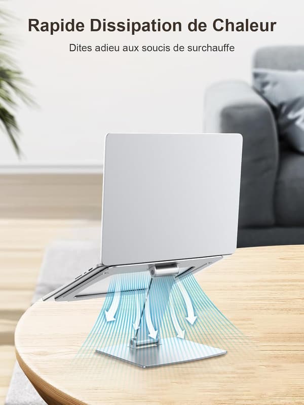 Bærbar computerstativ, hurtig afkøling, foldbart ergonomisk knæskrivebord, kompatibelt med MacBook Air Pro (10-16\")