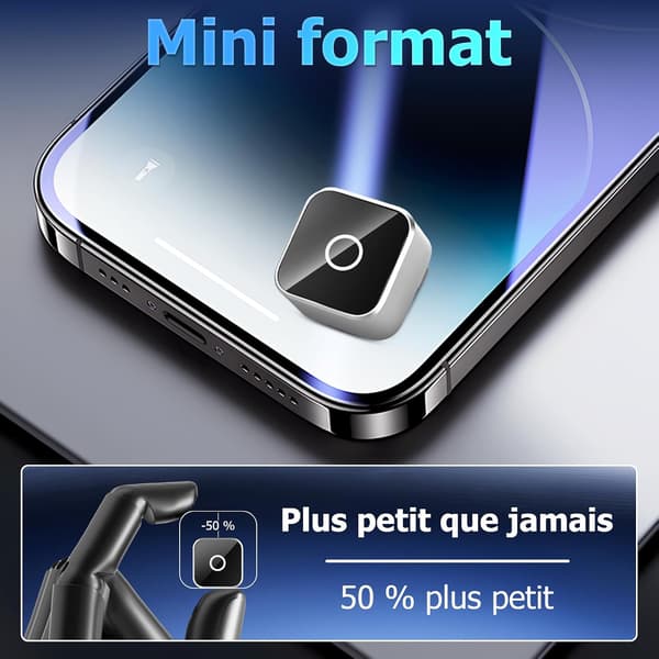 Egnet for Apple-bruk, egnet for Apple CarPlay trådløs adapter, 2-i-1 trådløs CarPlay & Android auto-adapter, WLAN 6 GHz