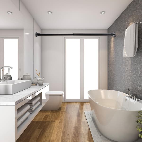 Punchfri Spännstång Flexibel Gardinstång Teleskopisk 50cm-80cm Legering Bekväm Textur