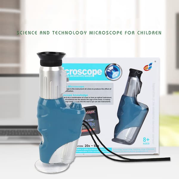 Handheld Microscope for Kids with LED Light, Science Experiment Toys