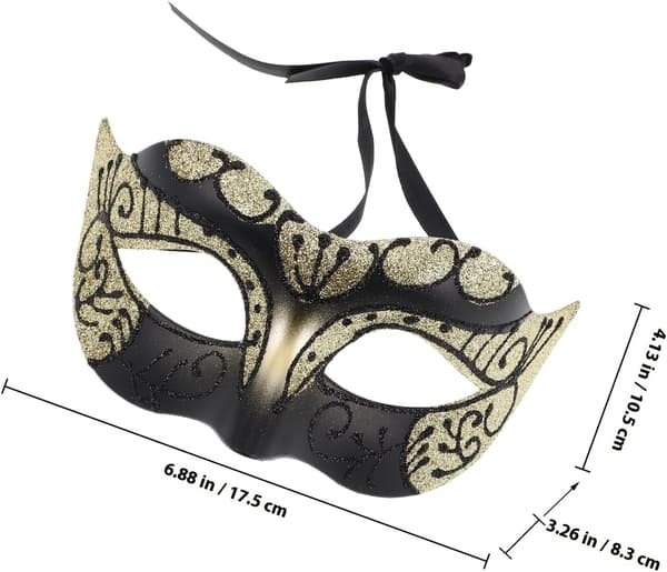 Målad mask för kvinnor maskeradmask för kvinna baldräkt