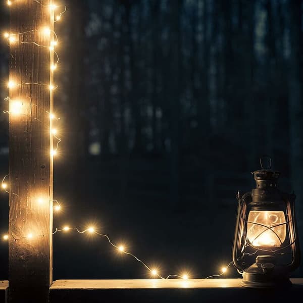 BecomeRich 20M 200 LED Battery Operated String Lights Warm White Memory String Lights with Battery Compartment 8 Modes