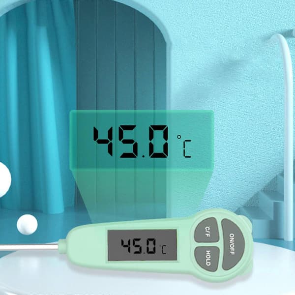 Madlavningstermometer Digitalt Termometer Fødevaregodkendt Rustfri Sonde Madlavning Grill Olie Væsketermometer Grøn Green