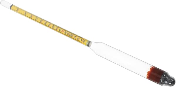 Alkoholhydrometerglas med trippelskala 0-200 Proof Alkoholmätare