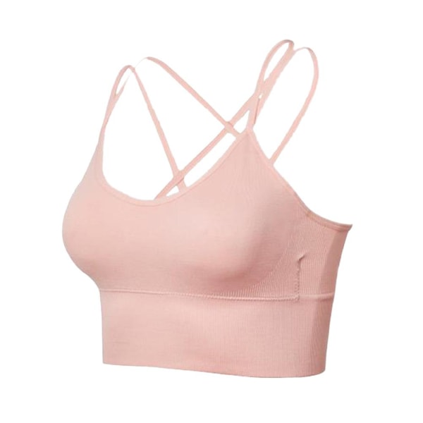 Dame Sport-BH Fitness Yoga Underwear Kryds Skønhed Ryg BH Løbe Kvinder BH (Lyse Pink Størrelse S)Pin Pink S