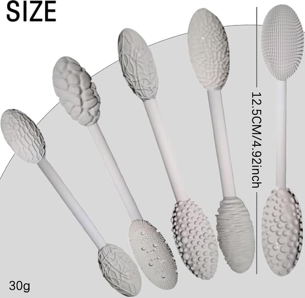 wxsp 5 st Clay Texture Tools Clay Carving Texture Set Oval Mönster Rollers Kit för Keramik, Modellering Rolling Rod för Nybörjare Prof Clay Lover