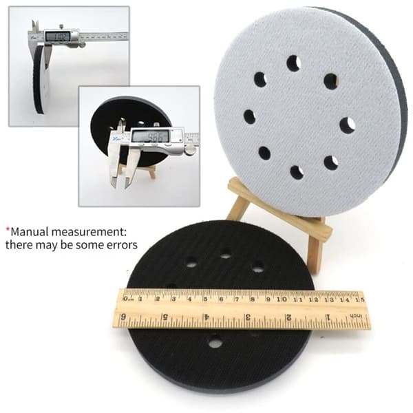 125 mm Interface Pad Fleksibel, velegnet til pneumatiske og elektriske selvrensende polermaskiner (8 huller)