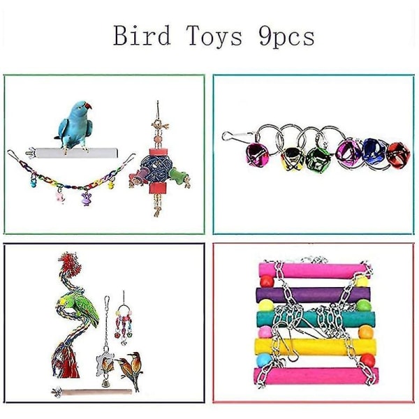 Bird Toys Parrot Chewing Toys Bird Cage Newly Rope Bungee Bird Toys