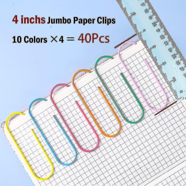 Jumbobinders, 50 stk 10 cm Store binders - Jxlgv