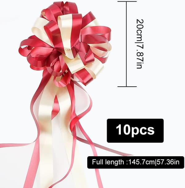 10-pack Stora Rosetter Jätte Rosett Presentrosett Stor för Bildekoration