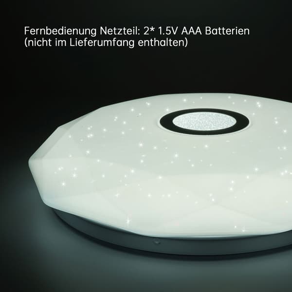 LED Ceiling Panel - Color Changing with Remote Control - Dimmable RGB Ceiling Light - 3000K-6500K Neutral White - IP20 Waterproof Ceiling Light