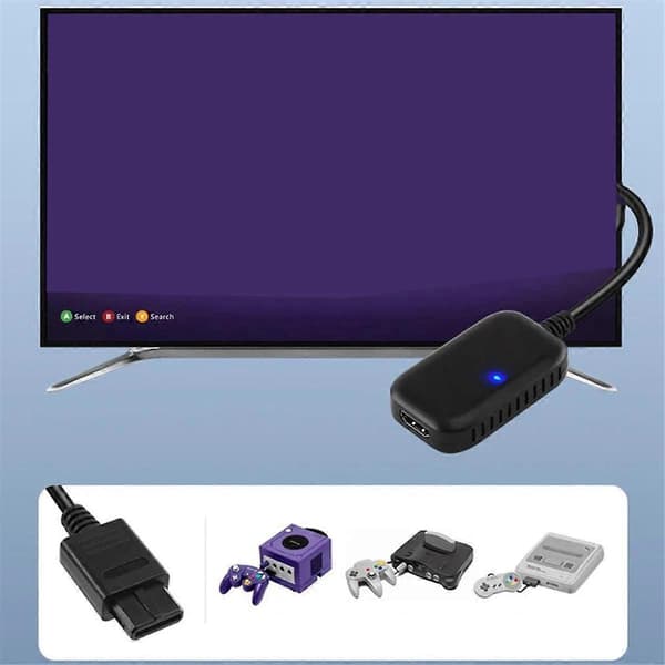 1080P HDMI-Compatible Converter Cable for N64/SNES/SFC Plug Video Game Console HDMI-Compatible Cable