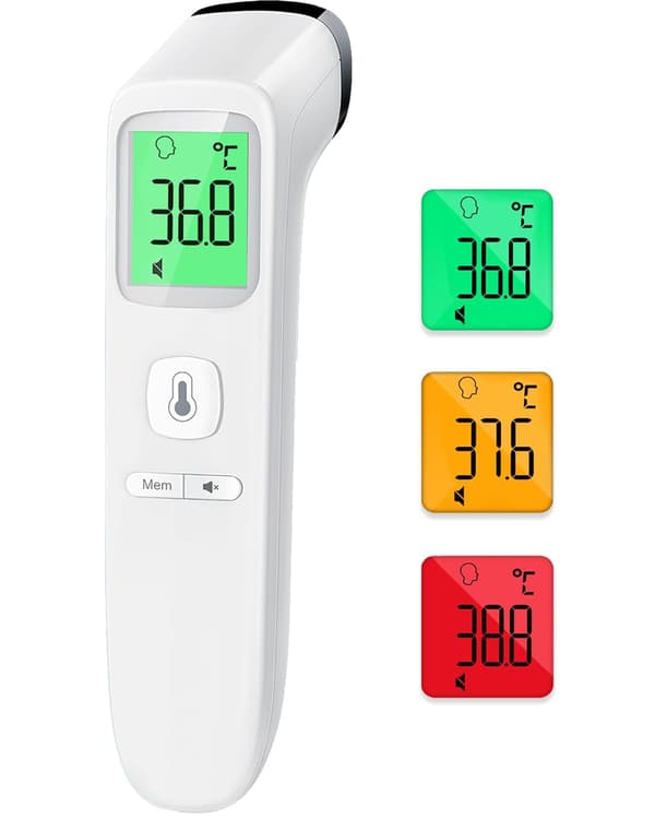 Berøringsfrit pandetermometer til voksne, infrarødt digitalt termometer til børn, præcis aflæsning med LCD-display