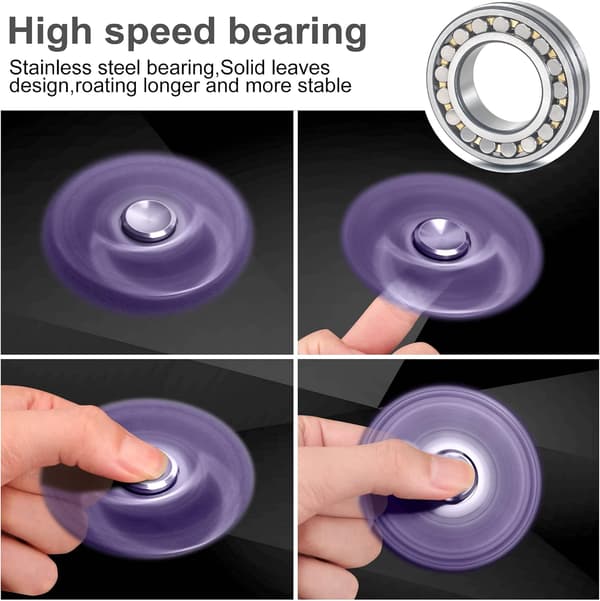 Fidget Spinner i rustfrit stål - Spinner 4-10 minutter - ADHD for alle aldre (Pink)