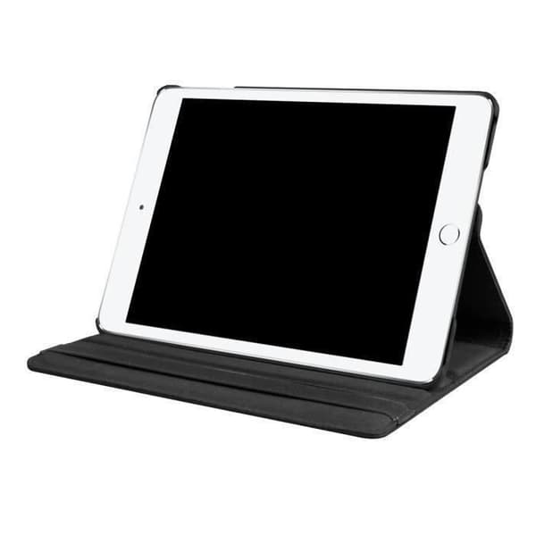 New Apple iPad 9.7 2017 Wifi - 4G-LTE Leather Style Rotating Black Case - 360 Degree Protective Black Tablet Case Bo012[DB]