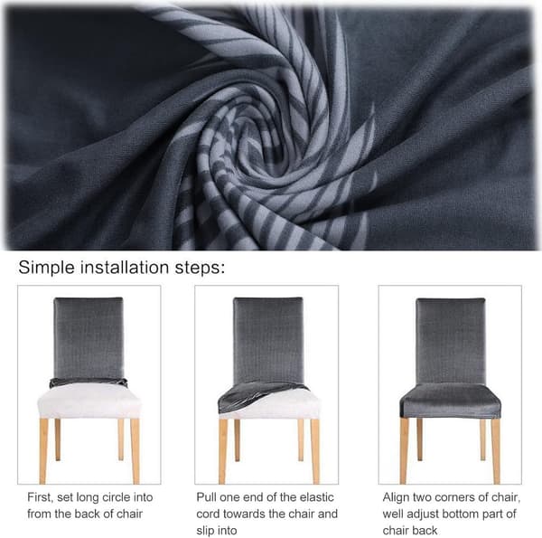 Stretch Chair Covers 4-Pack Universal Printed Chair Covers