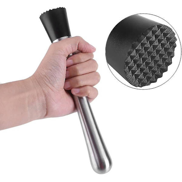 1 stk Cocktail Muddler i Rustfrit Stål Bar Stick Mojito Masher Frugtmixer Ideel Bartender Tool Barware