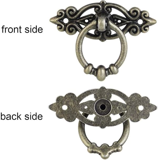 10 Pcs Vintage Drawer Knobs Handles with Screws (65*46mm), A