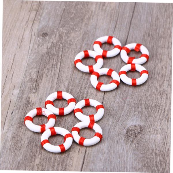 10 kpl Mini Nautical Decor Mini Beach Decoration Marine Ornament Miniature Mediterranean Nautical Life Ring Micro Toys Ocean Toys