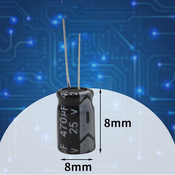 15 st 25v 470uf kondensator 8mm style_name