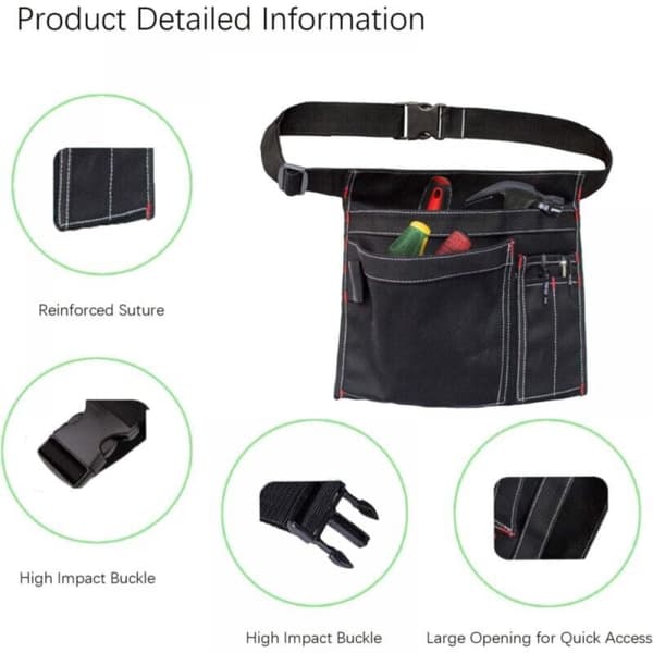Adjustable Oxford Tool Belt Bag with Multiple Pockets for Home & Garden-FA-