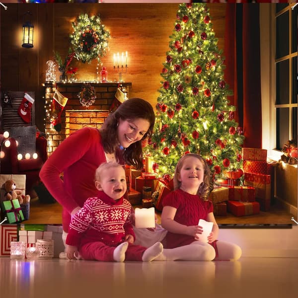 Christmas Background for Photos Fireplace Background Wall Mounted Chr