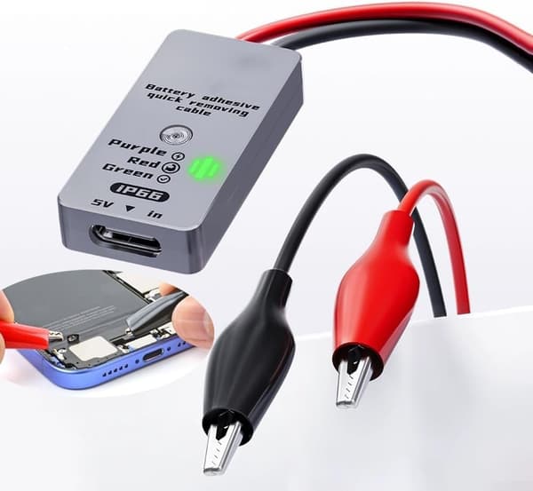 IP66 Batteri – 20 iPhone 16/16 5 Input / 25–28 Limopløserkabel cm Quick-Release Elektrolytisk Værktøj til Plus, V Limit,