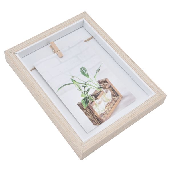 Floating Double-Sided Display Frame, Keepsake Protective Shadow Box for Wall Mounting or Tabletop Display, Simple and Classic Design Ideal for