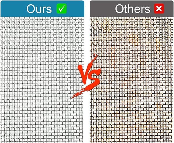 Fint metalnet, 20 mesh trådnet vævet net, 150x210mm trådnet, vævet net rustfrit stålnet gnavernet vævet ark