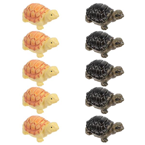 10pcs Miniature Turtle Figurines Fairy Garden Tortoise Plant Pots Fish Tank2X1.5X1CM