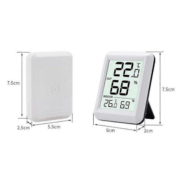 Trådløst Wifi Termometer Digital Termo Hygrometer Indendørs Udendørs