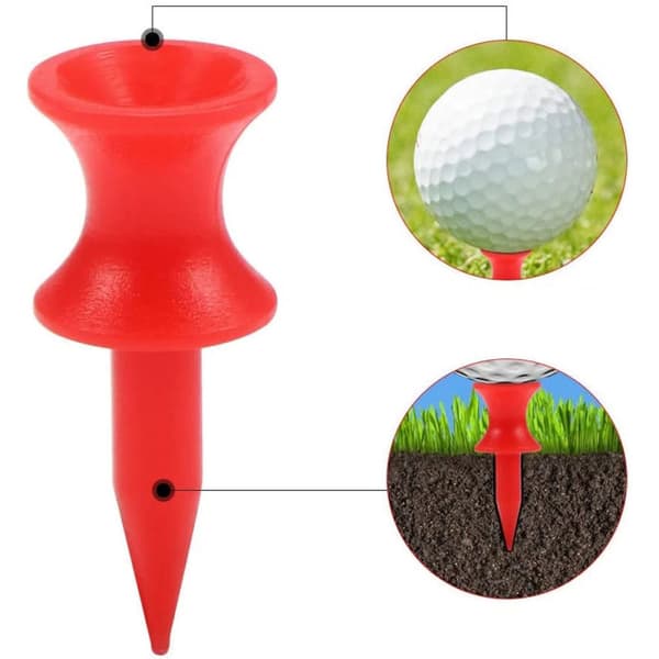 100 stk. Golf Tee | Flere farver & størrelser | Castle Golf Tees | Standard Golf Tees | Miljøvenlige & Holdbare Golf Tees