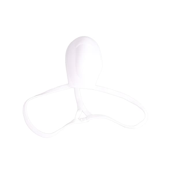 Bulge Cup Blød Polyester Bomuld Stereo Form Bulge Dækkende Undertøj Cup med Rem Hvid M