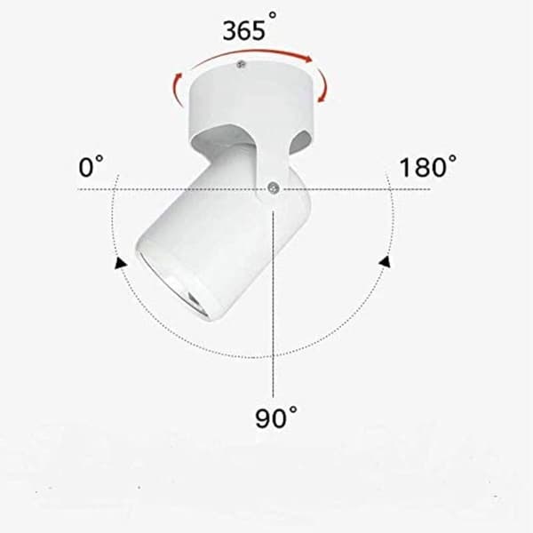 12W Hvid Loftlampe 1 LED Spotlights Justerbar Loftspot