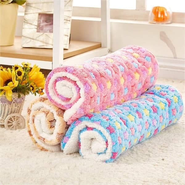 Hund Katt Fluffy Teppe Valpepute Vaskbar Pute Liten Medium Stor (M, Rosa)