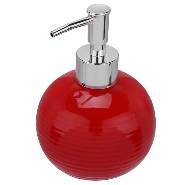 Ceramic Lotion Dispenser with Refillable Pump for Easy Liquid Soap Dispensing in the Bathroom