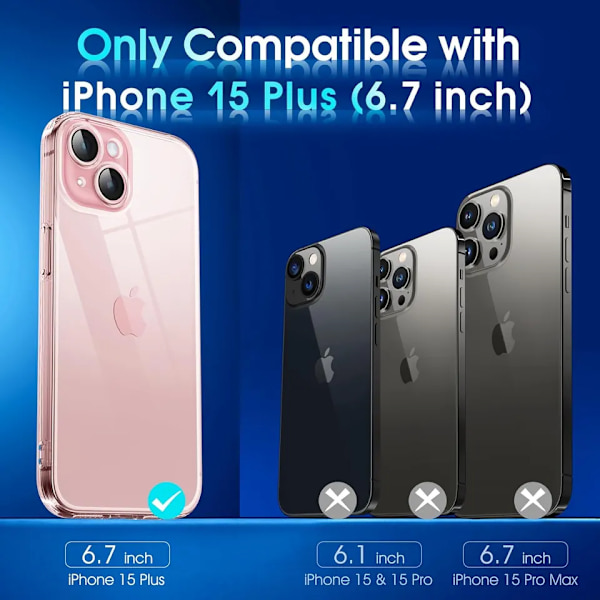 iPhone 15 Plus Transparent TPU Case - Extra Camera Protection iPhone 15 Plus iPhone 15 Plus iPhone 15 Plus