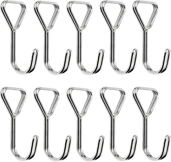 10 st spiralformade krokar, rostfria bungee-krokar, bungee-krokar