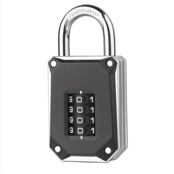 Gym Locker Lock - 4 Digit, Heavy Duty, Hardened Stainless Steel, Weatherproof and Outdoor Combination Padlock - Easy to Read Numbe