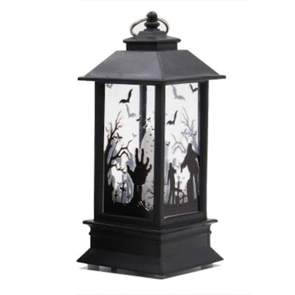 Halloween-Lanterner, Halloween LED-Lys Lanterne, Unik Stil Dekorative Lys Flamme Lampe Med LED-Te Lys Til Halloween Dekoration