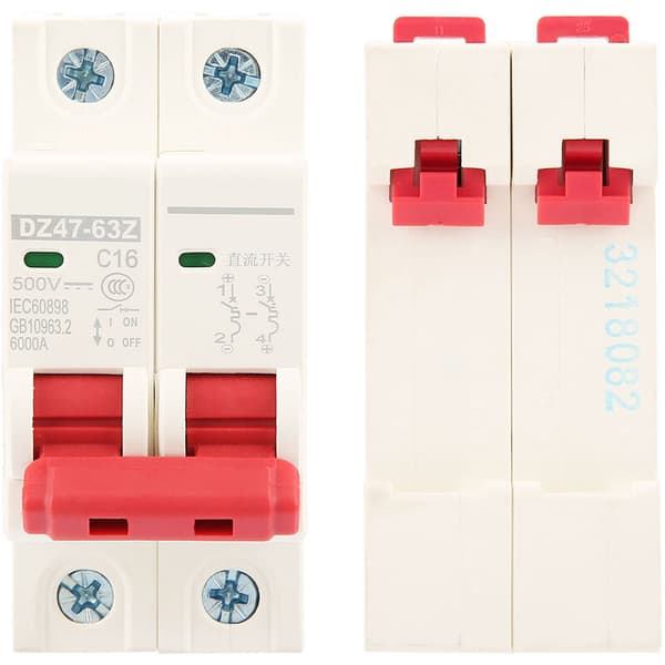 2P DC 500V 16A Mini Strømbryter DZ47-63Z-2P