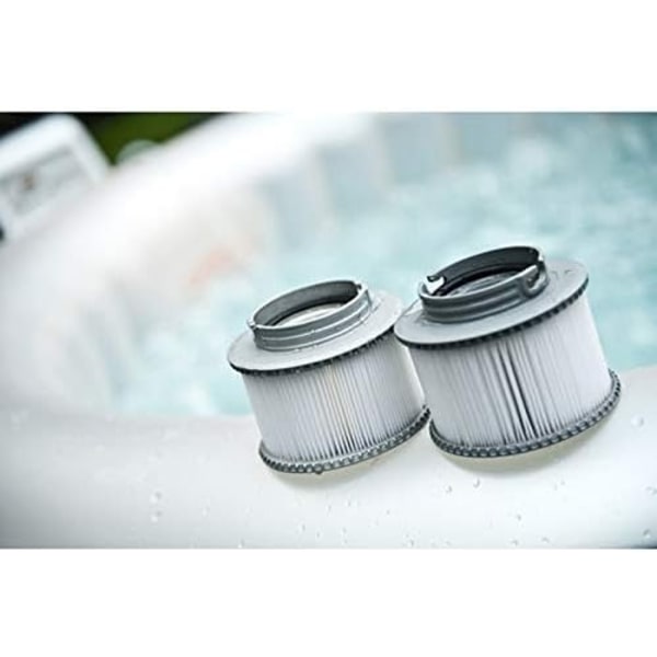 Udskiftningsfilterpatroner til boblebad og swimmingpool (2 stk) Grå, Standard
