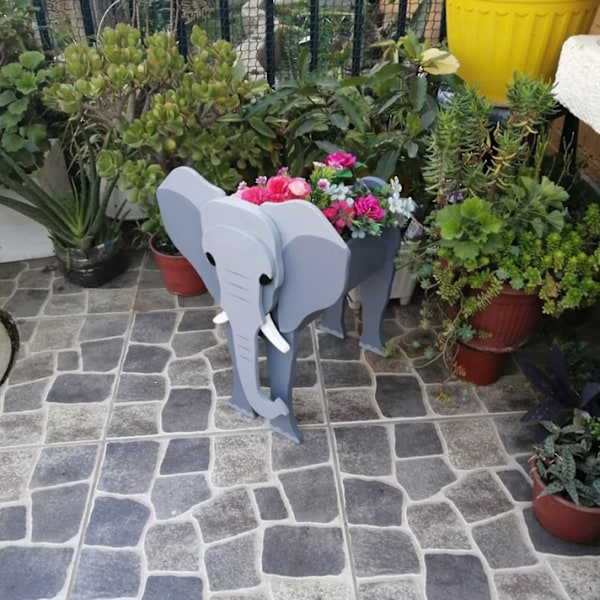 Dyrefoderpotte Plantepotter Have Dyrformet Potte Plantepotte-dyreopbevaringsbeholder Potter Kontor Hjem Husopvarmning Dekorationer Elephant